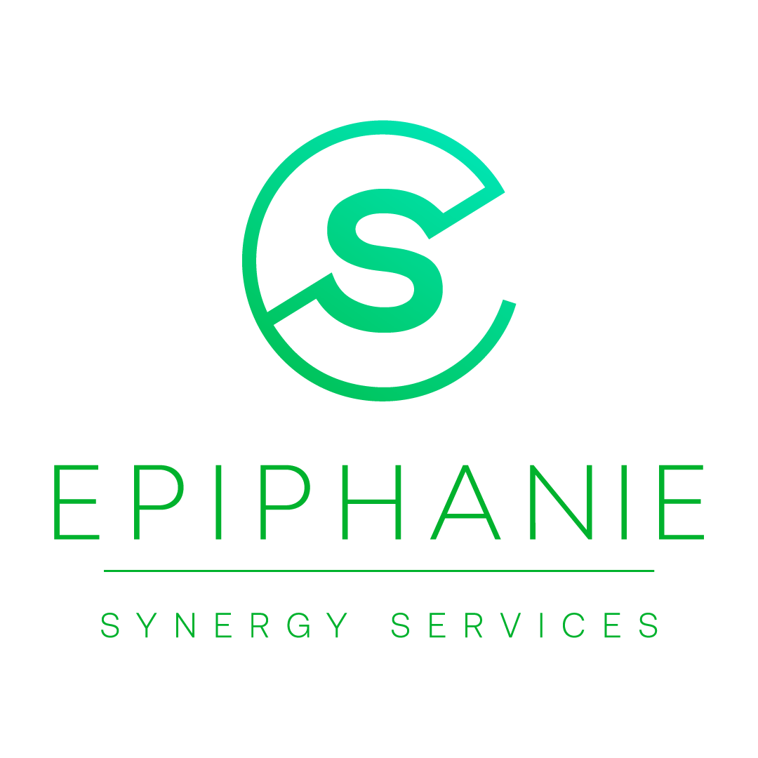 epiphanie synergy logo. Green logo with an s embedded in an e